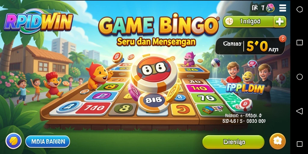Screenshot RPIDWIN menampilkan gameplay Bingo yang menawan.