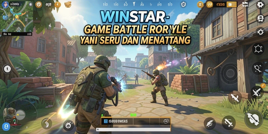 Tampilan aksi memukau dalam gameplay Battle Royale di WINSTAR.